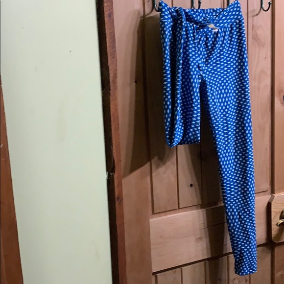 LuLaRoe leggings blue and light blue pattern - Picture 4 of 4